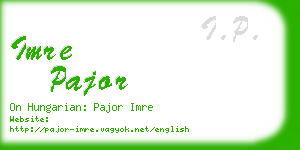 imre pajor business card